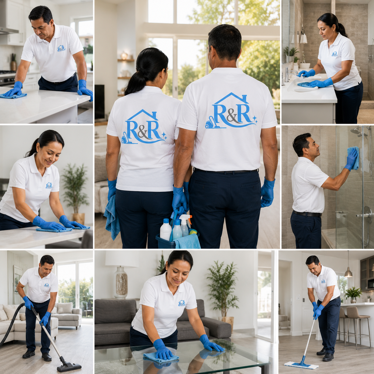RR Cleaning Company house cleaning team at work